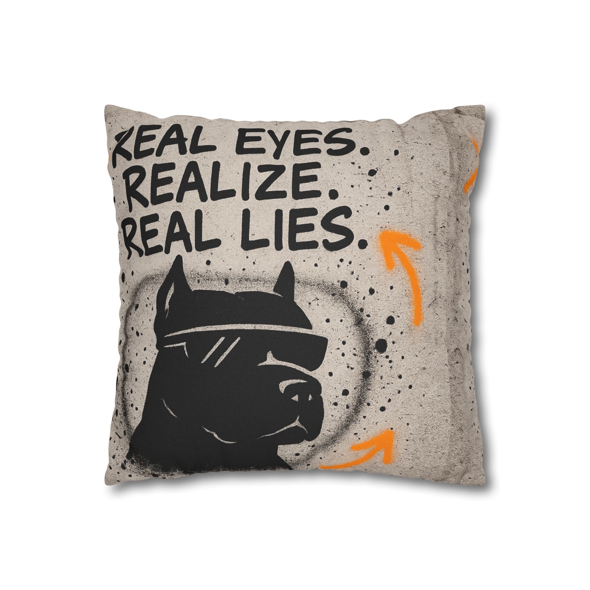 Bold Statement Pillowcase: Stylish Home Decor, Gift for Dog Lovers, Inspirational Decor, Cozy Living Room Accent, Unique Throw Pillow