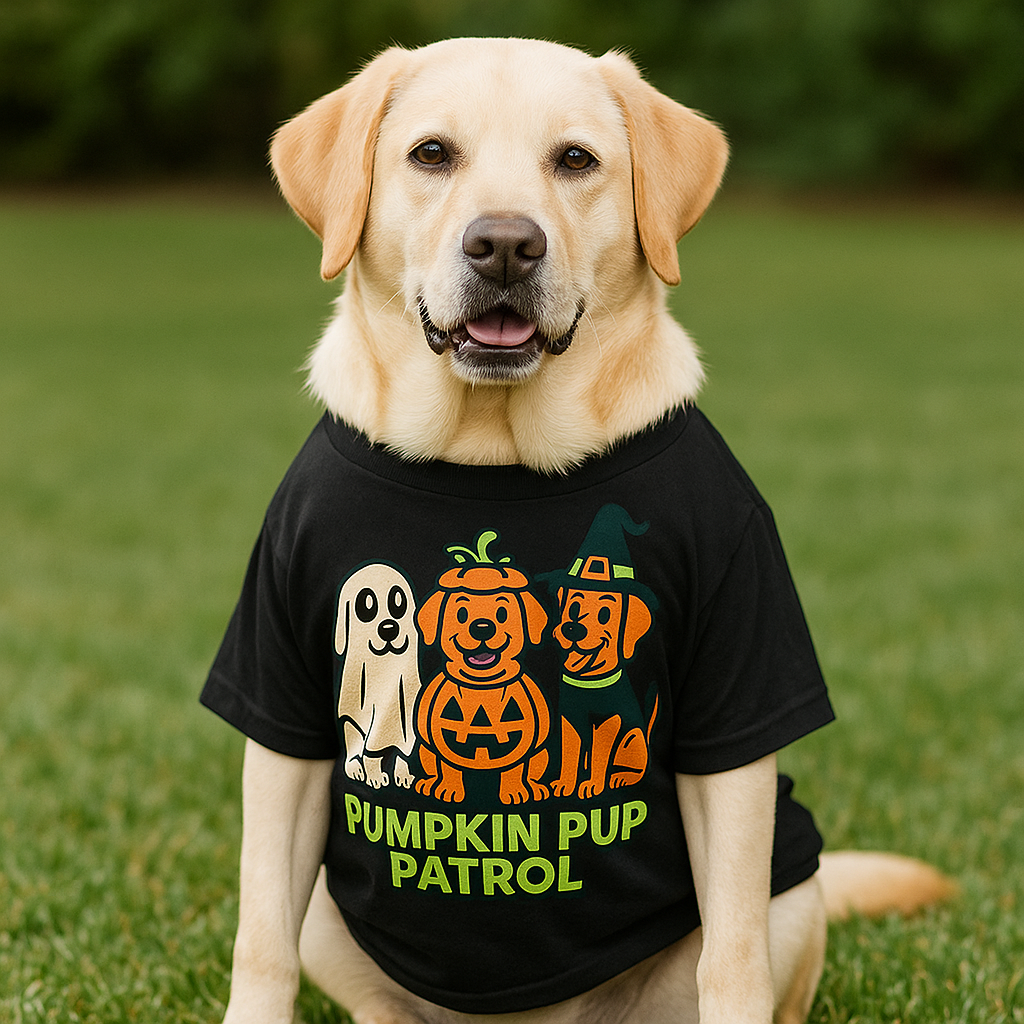 Adorable Pet Tee - Pumpkin Pup Patrol, Halloween Shirt, Toddler Halloween Outfit, Kid's Costume Shirt, Trick or Treat Tee, Spooky