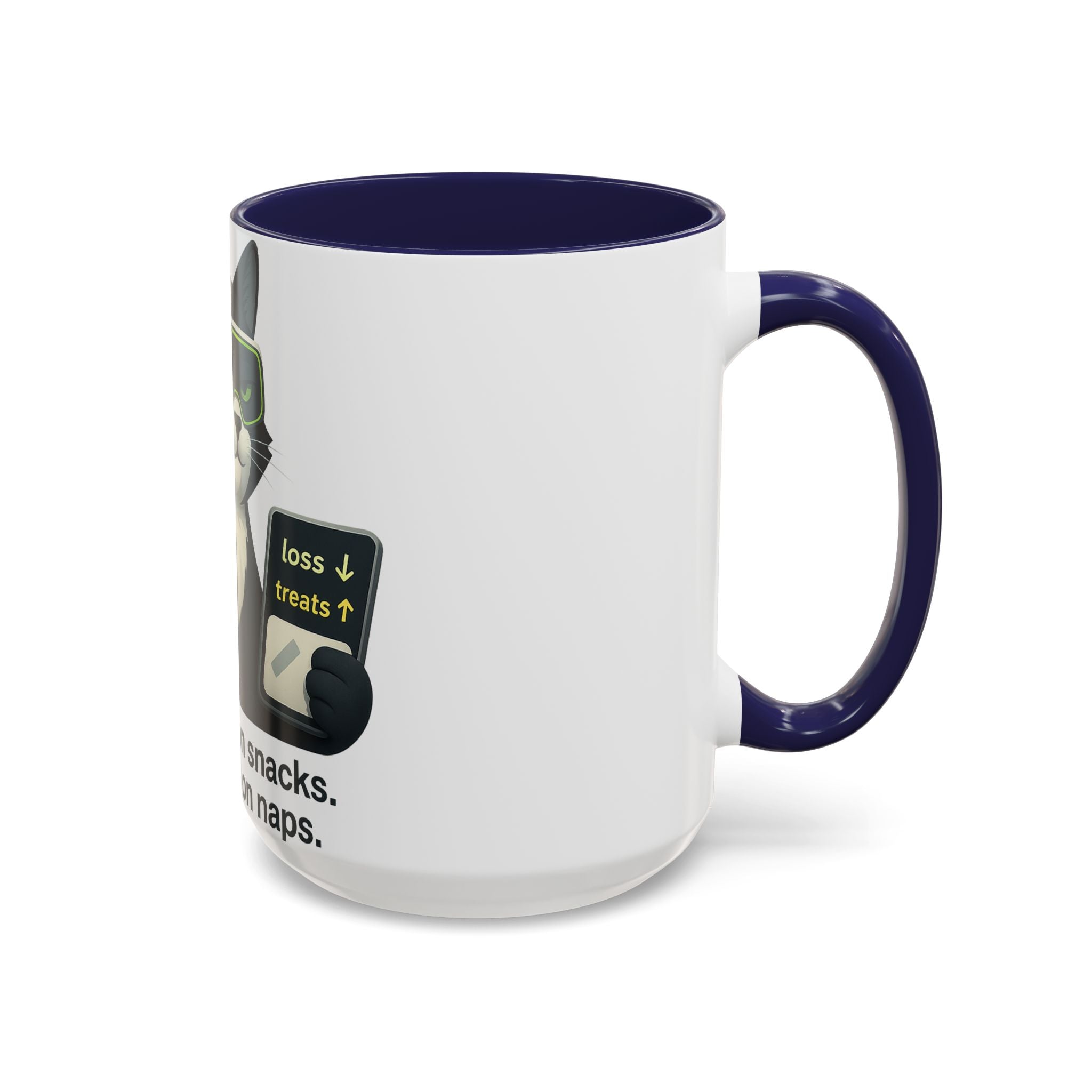 AI/ML Engineer , Pretrained on Snacks, Gift for Cat Lovers, Cute Pet Lover Mug, Coffee Cup for Nappers