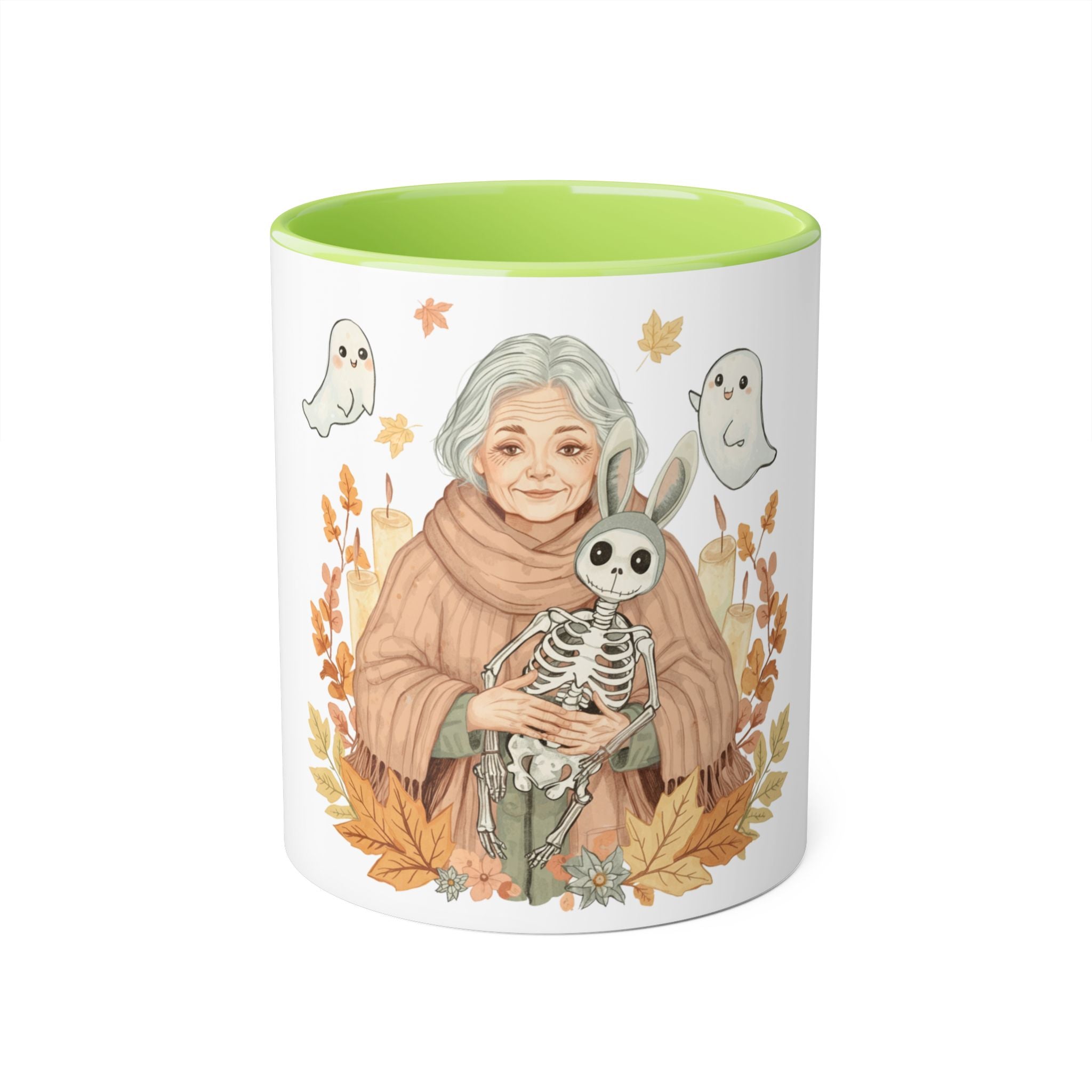 Autumnal Witch Accent Mug, Cozy Hot Beverage Cup, Halloween Decor, Unique Gift, Cute Coffee Mug