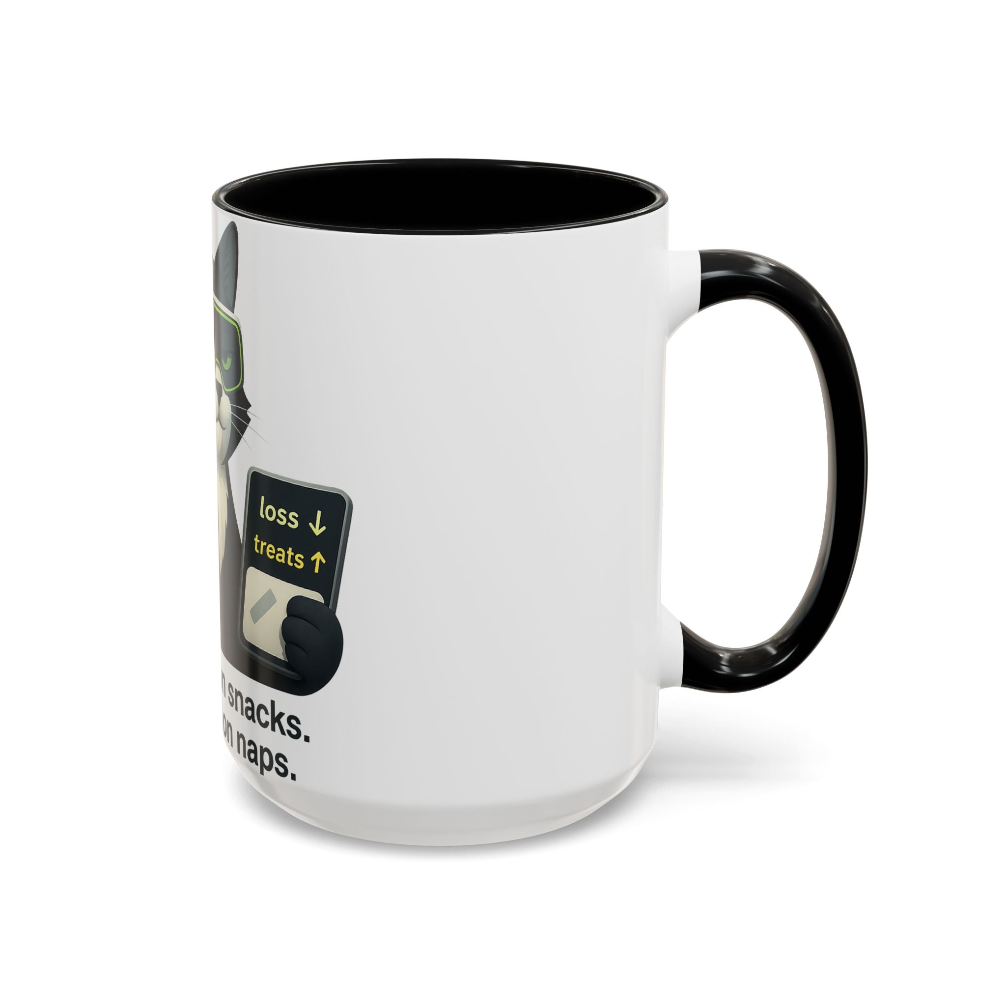 AI/ML Engineer , Pretrained on Snacks, Gift for Cat Lovers, Cute Pet Lover Mug, Coffee Cup for Nappers
